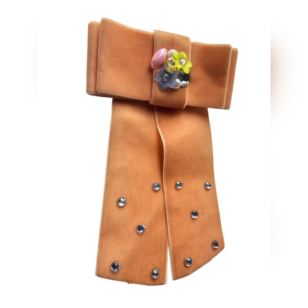 Alligator Velvet Ribbon clip Hair bow